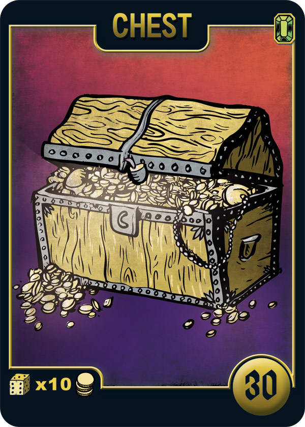 Chest treasure card